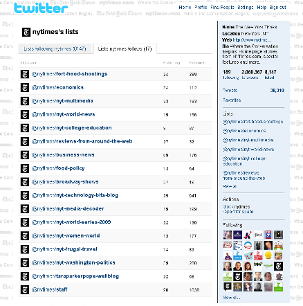 NYT Twitter Lists